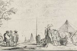 野営地の兵士 作： Robert van den Hoecke